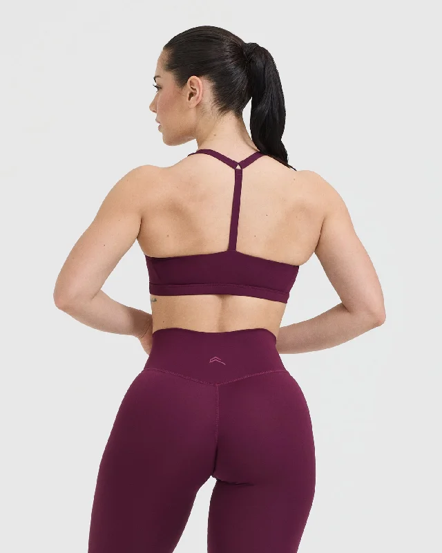 Timeless Square Neck Sports Bra | Ripe Fig