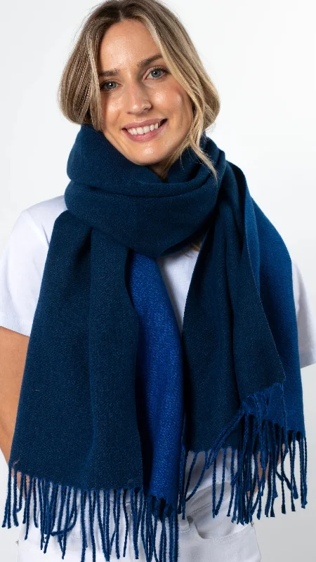 Two Tone Scarf Royal Blue