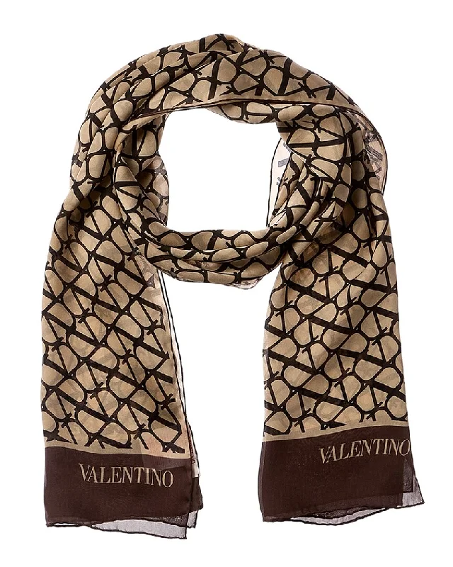 Valentino VLogo Signature Silk Scarf