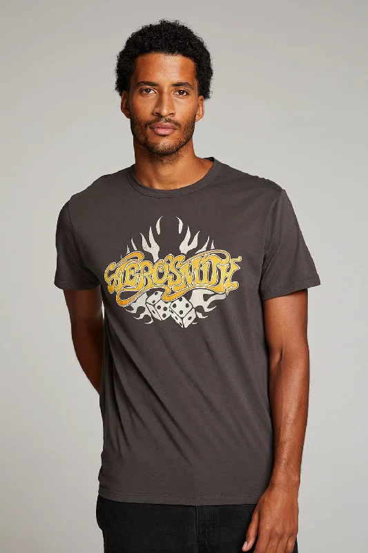 Aerosmith Flaming Skull Mens Tee