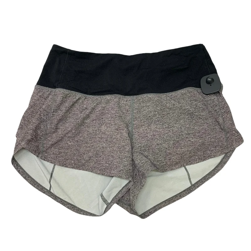 Athletic Shorts By Lululemon In Black & Grey, Size: Small