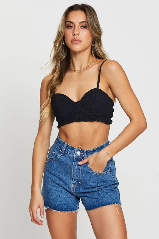 Black Crop Bralette