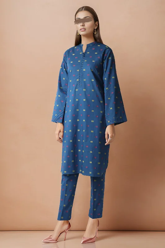 Cotton Jacquard Stitched 2 Piece (Shirt/Trouser)