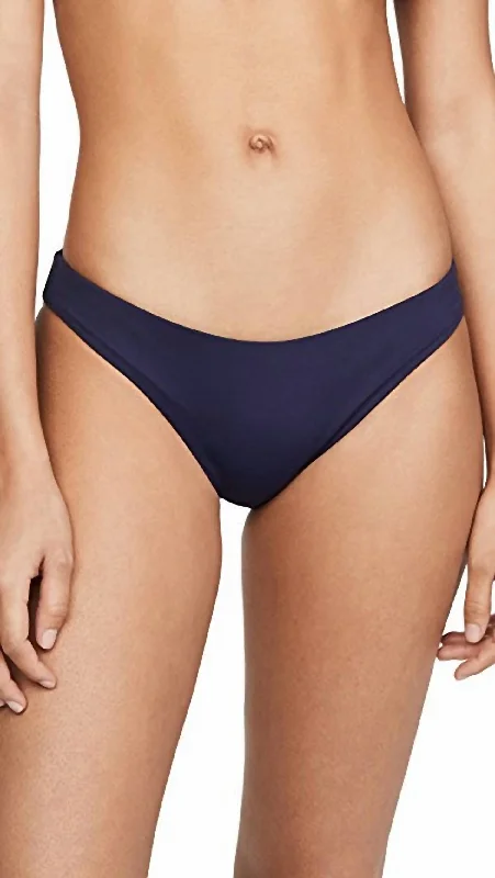 So Solid Annia Bikini Bottoms In Peacoat