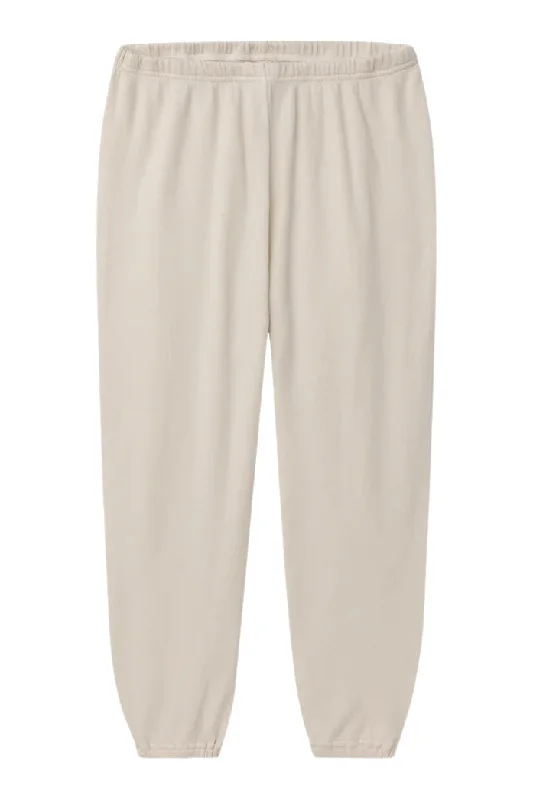 The Great Fleece Stadium Sweatpants in Washed White