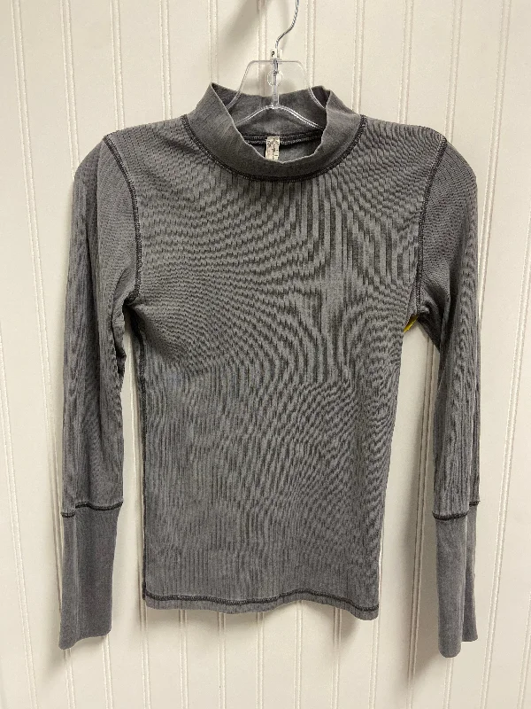 Top Long Sleeve Basic By Free People In Grey, Size: Sp