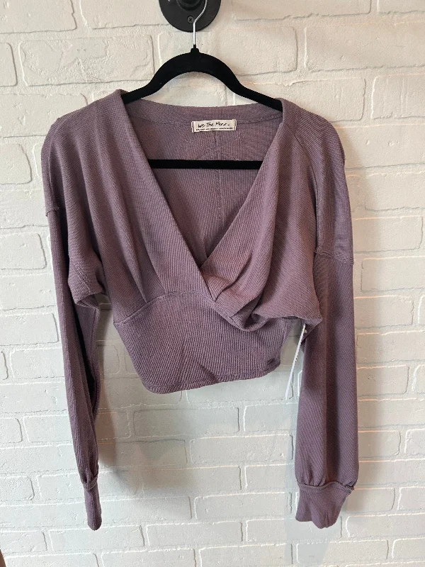 Top Long Sleeve By We The Free In Purple, Size: Xs