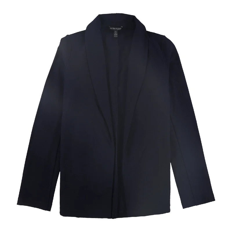 Eileen Fisher Womens Shawl Collar Jacket, Blue, XX-Small