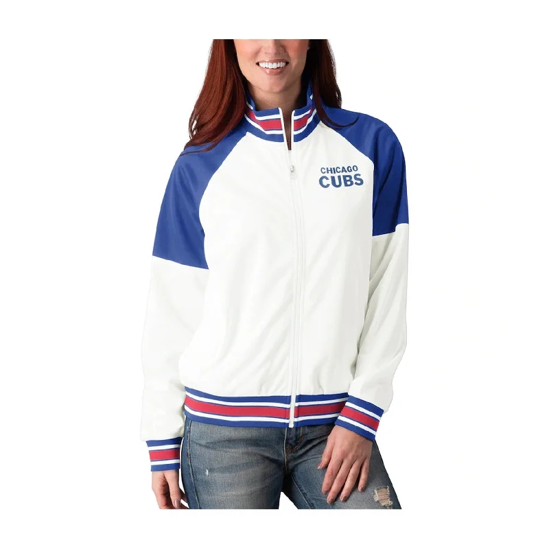 G-III Sports Womens Chicago Cubs Jacket, White, Small