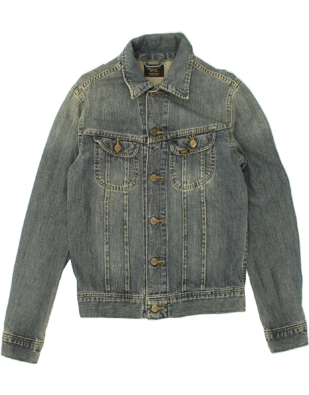 LEE Womens Denim Jacket UK 10 Small Blue Cotton