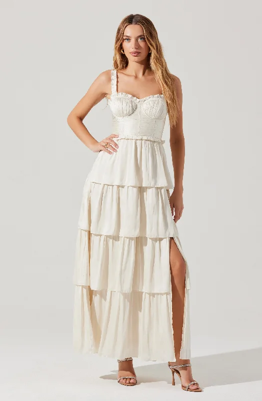 Tempany Tiered Bustier Maxi Dress