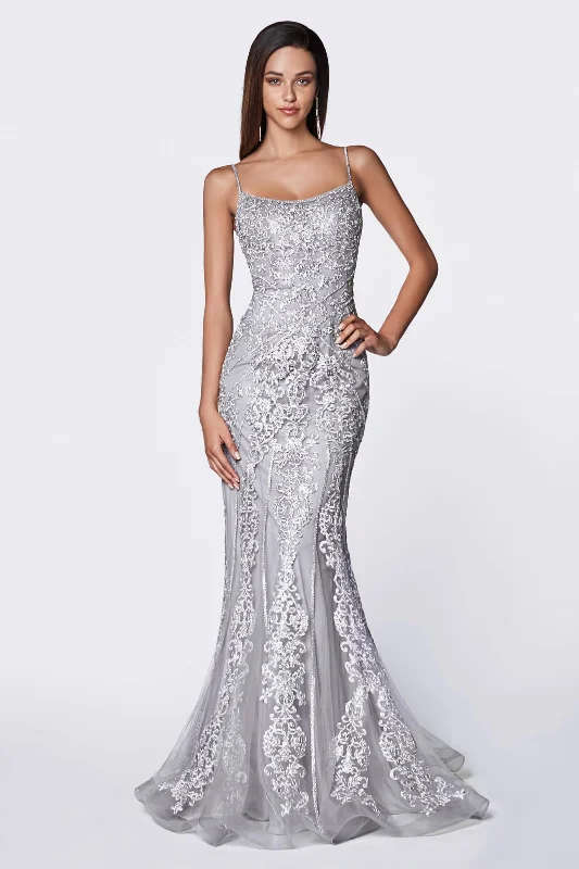 Cinderella Divine KC885 Long Formal Beaded Prom Gown Evening Dress