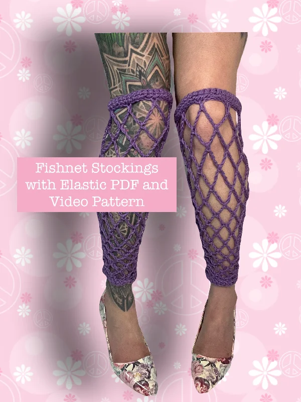 Fishnet Stockings with Elastic PDF and Video Pattern