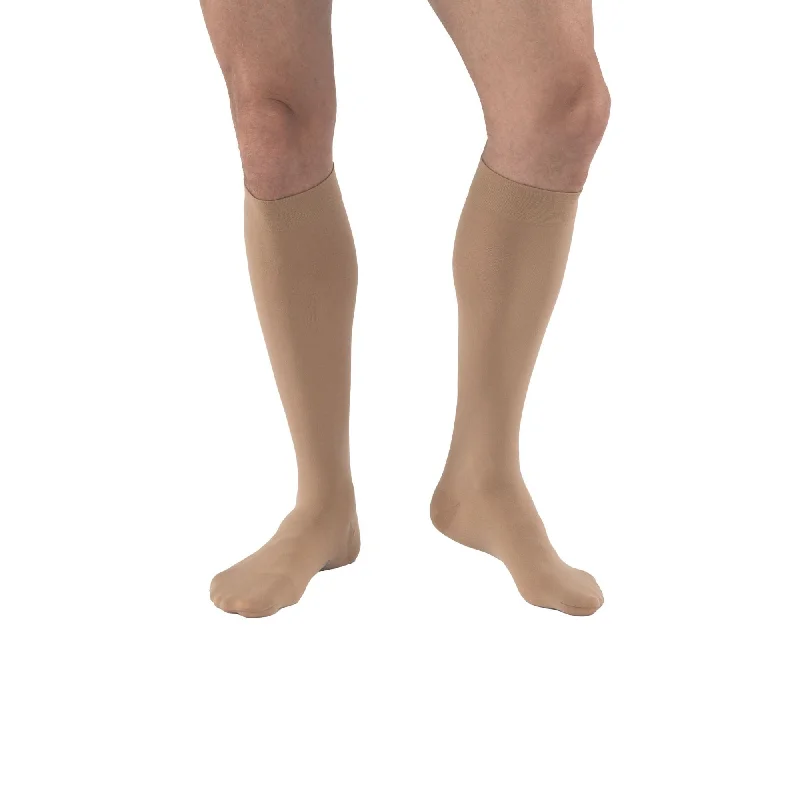 JOBST Relief Compression Stockings 20-30 mmHg Knee High, Silicone Dot Band, Closed Toe, Beige