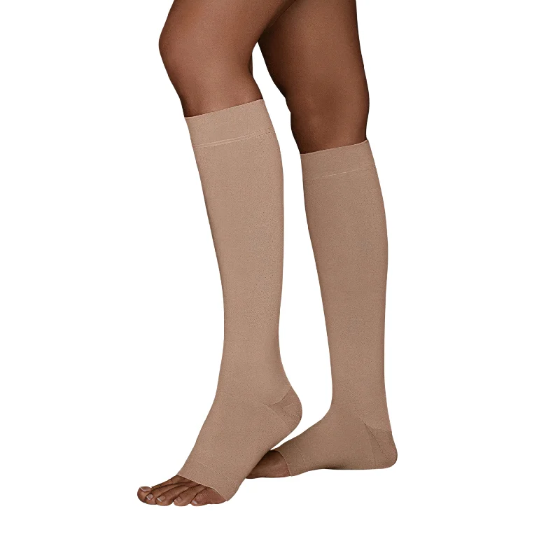 Juzo Move Compression Stockings, 30-40 mmHg, Knee High, Silicone Band, Open Toe