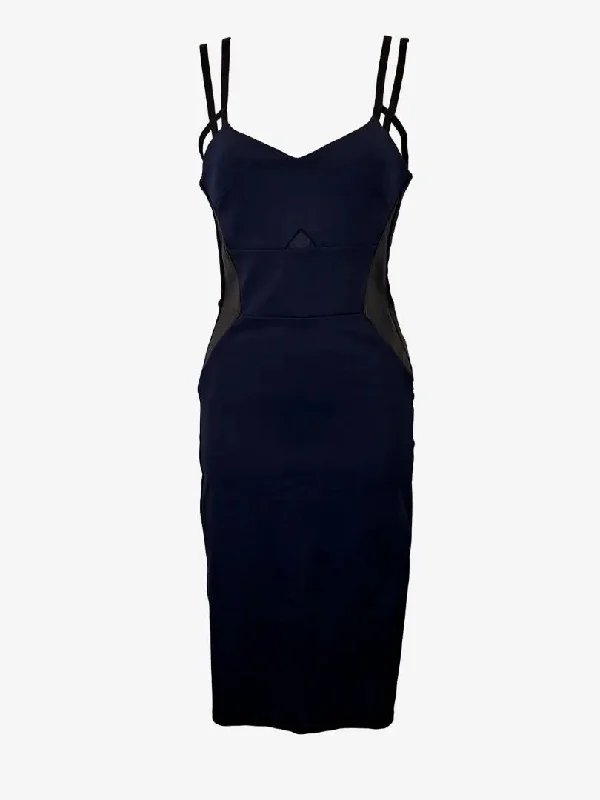 Witchery Flirty Panelled Bodycon Midi Dress Size 8